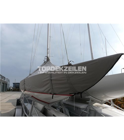 Dragon harbour cover - upricht mast - Polytex lava grey