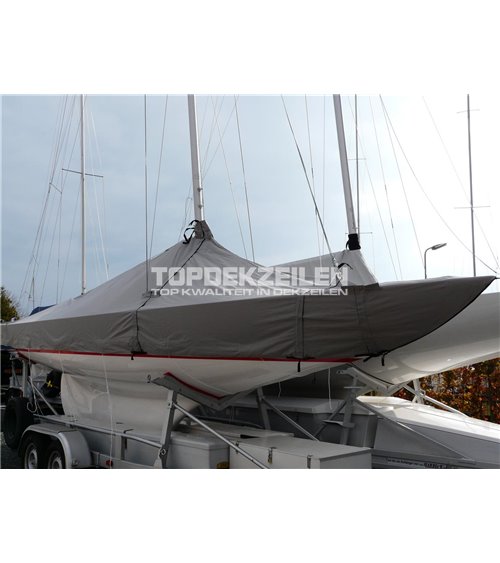Draak dektent - staande mast Polytex lava grey