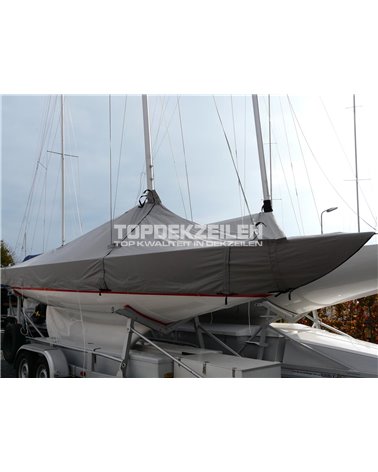 Draak dektent - staande mast Polytex lava grey