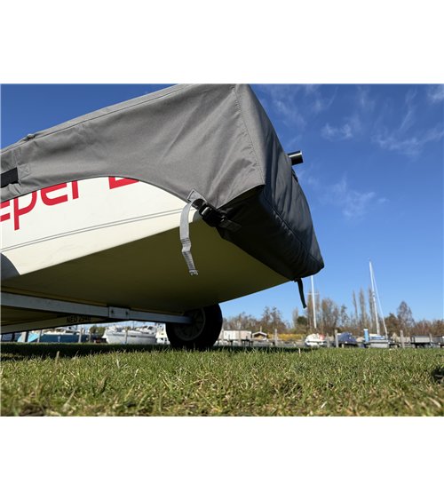 Optimist dekzeil met latten Bluetex Antracite grey