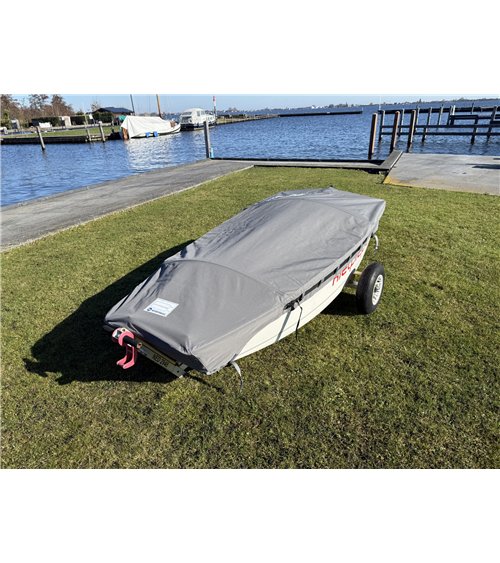 Optimist dekzeil met latten Bluetex Antracite grey