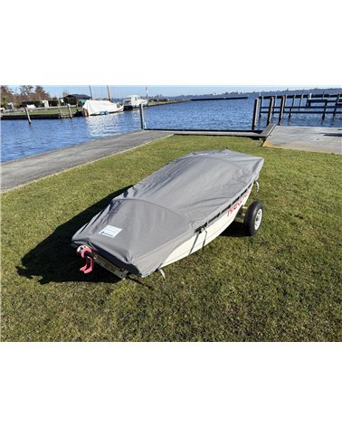 Optimist dekzeil met latten Bluetex Antracite grey