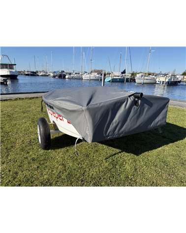 Optimist topcover with battens Bluetex Antracite grey