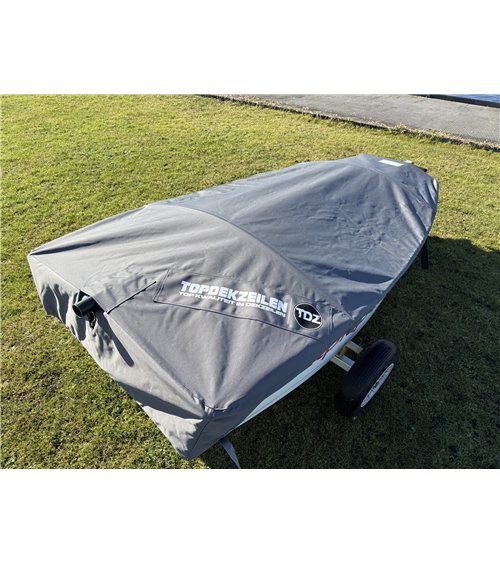 Optimist topcover with battens Bluetex Antracite grey