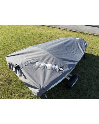 Optimist topcover with battens Bluetex Antracite grey